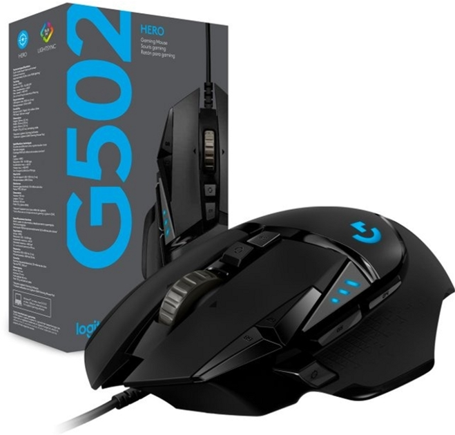Mysz komputerowa Logitech G502 Gaming Mysz komputerowa HERO High Performance, czarna (910-005470) (2432ZR84CT49) - Outlet - obraz 6