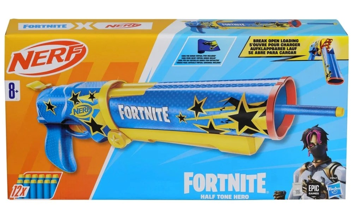 Wyrzutnia Blaster Hasbro Nerf Half Tone Hero + strzałki (F8947) (5010996223685) - obraz 1