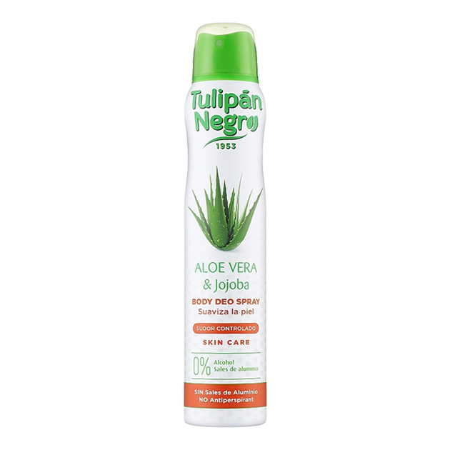 Дезодорант-спрей Алое вера и жожоба Tulipan Negro Body Deo Spray Aloe vera & Jojoba, 200 мл - Фото 1 Дезодорант-спрей Алое вера и жожоба Tulipan Negro Body Deo Spray Aloe vera & Jojoba, 200 мл - изображение 1