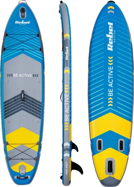 Надувна SUP дошка (Сапборд) Rebel Active RBA-4507 335 синьо-сіра - изображение 2