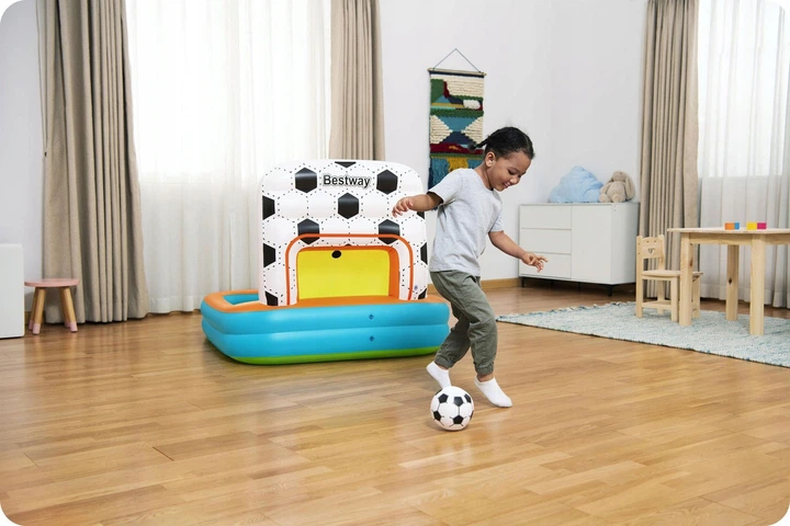 Надувний ігровий центр з м'ячиками Bestway Kick 'N Swish 52728 120 x 107 x 84 см (6941607368299) - зображення 12