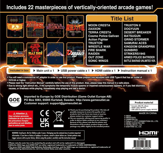 Przenośna konsola Sega Astro City Mini V (7350002931479) - obraz 6