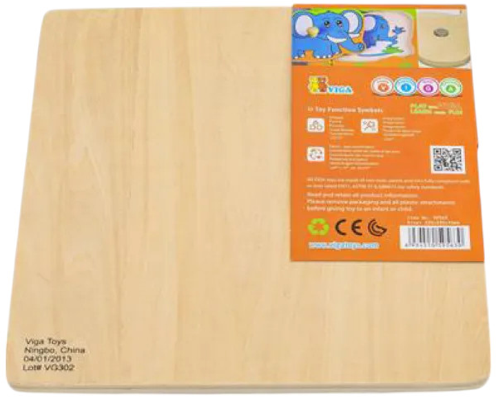 Drewniane puzzle niespodzianka Viga na podkładce z uchwytami Zoo 59563 (6934510595630) - obraz 5