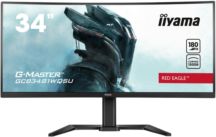 Монітор 34" iiyama G-Master Red Eagle GCB3481WQSU-B1 (4948570124251) - зображення 5