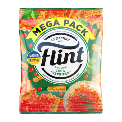 Сухарики Flint со Вкусом Красной Икры 110g - Фото 1 Сухарики Flint со Вкусом Красной Икры 110g - изображение 1