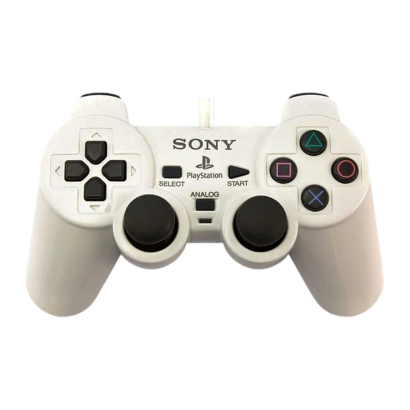 Геймпад Дротовий Sony PlayStation 2 SCPH-10010 DualShock 2 White 2.5m Б/У - Фото 1 Геймпад Дротовий Sony PlayStation 2 SCPH-10010 DualShock 2 White 2.5m Б/У - зображення 1