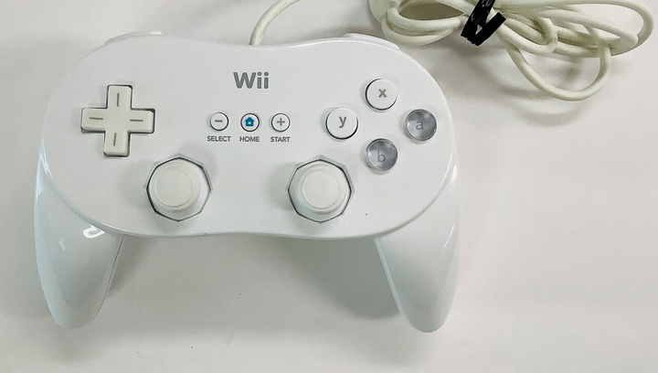 Геймпад Дротовий Nintendo Wii RVL-005(-02) Classic Controller Pro White 1m Б/У - зображення 2