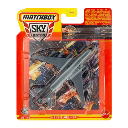 Тематична Машинка Matchbox MBX 6-2 Airliner Sky Busters 1:64 HHT34/HVM39 Grey - Фото 1 Тематична Машинка Matchbox MBX 6-2 Airliner Sky Busters 1:64 HHT34/HVM39 Grey - зображення 1