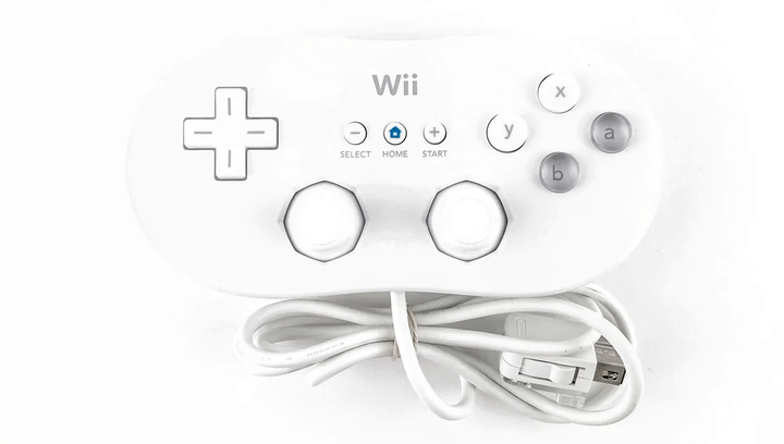 Геймпад Дротовий Nintendo Wii RVL-005 Classic Controller White 1m Б/У - зображення 2