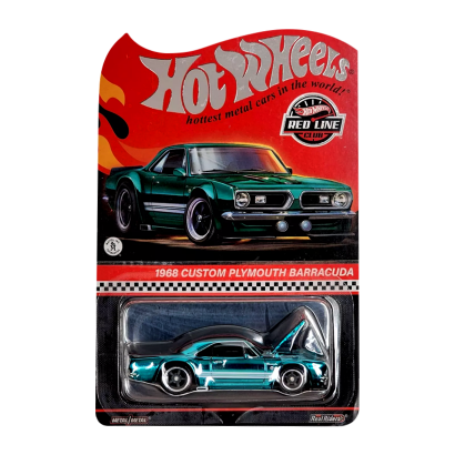 Машинка Premium Hot Wheels 1968 Custom Plymouth Barracuda Red Line