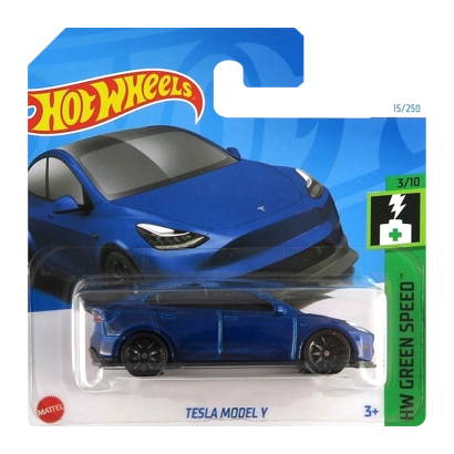 Машинка Базовая Hot Wheels Tesla Model Y Green Speed 1:64 HTB80 Dark Blue - Фото 1 Машинка Базовая Hot Wheels Tesla Model Y Green Speed 1:64 HTB80 Dark Blue - изображение 1