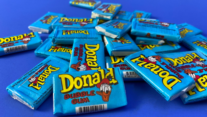 Набір Жувальна Гумка 100шт Donald Bubble Gum Red Blue Yellow Green 4,5g - зображення 5