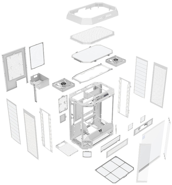 Obudowa Thermaltake The Tower 600 Snow (CA-1Z1-00M6WN-00) - obraz 7