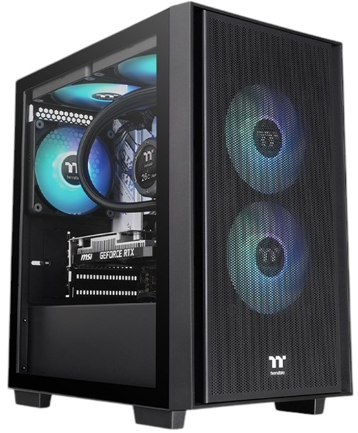 Obudowa Thermaltake Versa H16 TG ARGB Black (CA-1Y8-00S1WN-02) - obraz 1