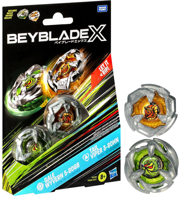 Zestaw Hasbro Beyblade X podwójny Gale Wyvern i Tail Viper F9586 (5010996260123) - obraz 2