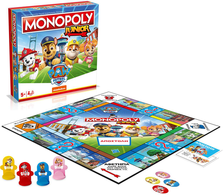 Настільна гра Winning Moves Games Monopoly junior Psi Patrol (грецька версія) (5036905054102) - зображення 2