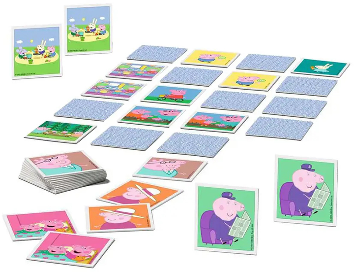 Настільна гра Ravensburger Memory Disney Свинка Пеппа (англійська версія) (4005556208869) - зображення 3