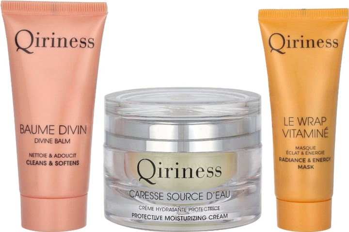 Набір для догляду за обличчям Qiriness Boite A Caresse Source D'eau Крем 50 мл + Лосьйон Divine 30 мл + Маска Vitamine Le Wrap 20 мл (3760096762752) - зображення 2