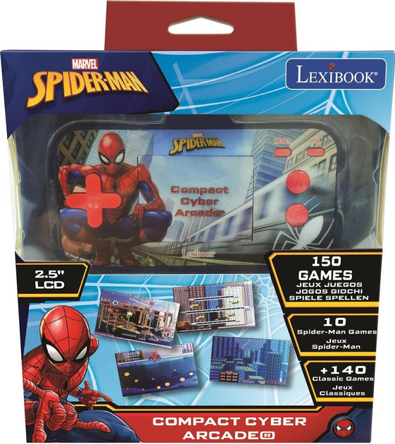 Портативна консоль Lexibook Spider-Man Handheld Console Compact Cyber Arcade 150 в 1 (JL2367SP) - зображення 5