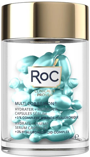 Набір для догляду за обличчям RoC Sarah Jessica Parker Hydrate + Plump Limited Edition Крем для обличчя з SPF 30 50 мл + Сироватка в капсулах 30 шт + Косметичка (1210000800923) - зображення 3