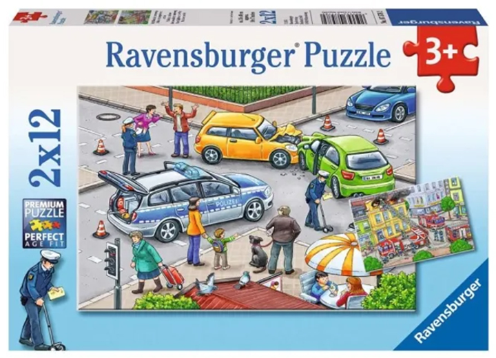 Puzzle Ravensburger 2x12 szt (10107578) (4005556075782) - obraz 1