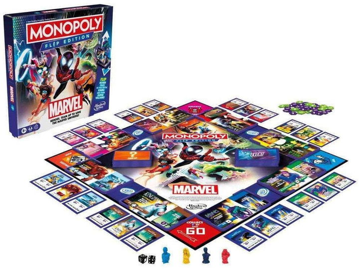 Настільна гра Hasbro Monopoly Marvel Edycja Flip (грецька версія) (5010996269201) - зображення 2