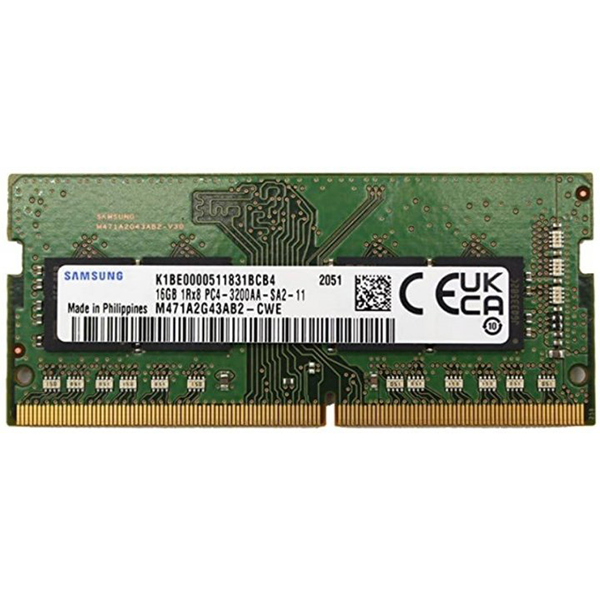 Оперативна пам'ять SO-DIMM Samsung 16GB DDR4 3200 MHz (M471A2G43AB2-CWE) - Фото 1 Оперативна пам'ять SO-DIMM Samsung 16GB DDR4 3200 MHz (M471A2G43AB2-CWE) - зображення 1