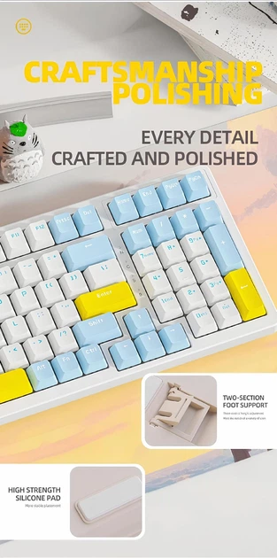 Механічна бездротова (Bluetooth та 2.4G) клавіатура з HOT SWAP