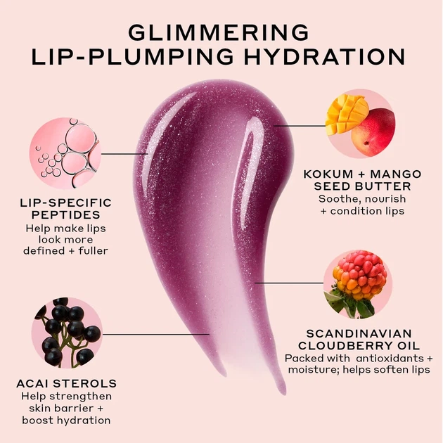 Пептидний бальзам для губ з шимером Ole Henriksen "Lingonberry Jam Glimmer" Pout Preserve Peptide Lip Treatment Glimmers - Фото 4 Пептидний бальзам для губ з шимером Ole Henriksen "Lingonberry Jam Glimmer" Pout Preserve Peptide Lip Treatment Glimmers - зображення 4