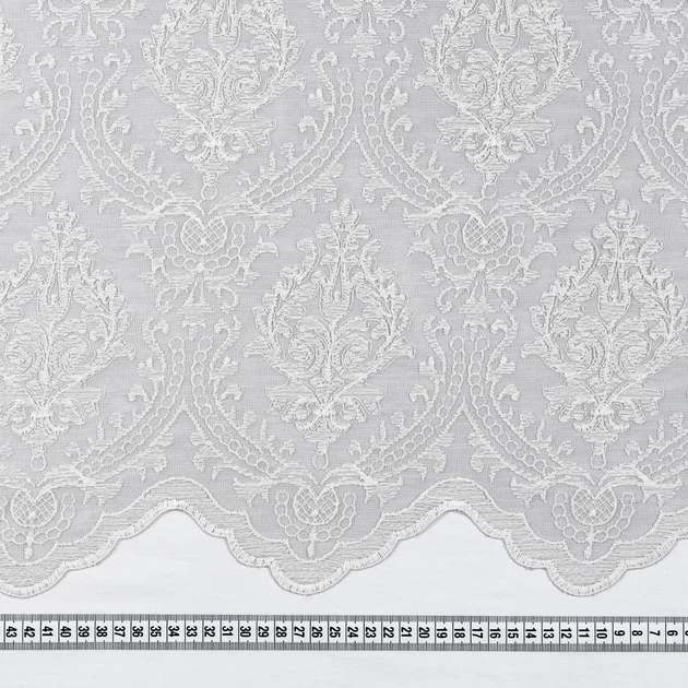 Тканина тюль вишивка Віталіна сірий (купон) (62г/м.кв310см пог.м) 161446 - Фото 3 Тканина тюль вишивка Віталіна сірий (купон) (62г/м.кв310см пог.м) 161446 - зображення 3