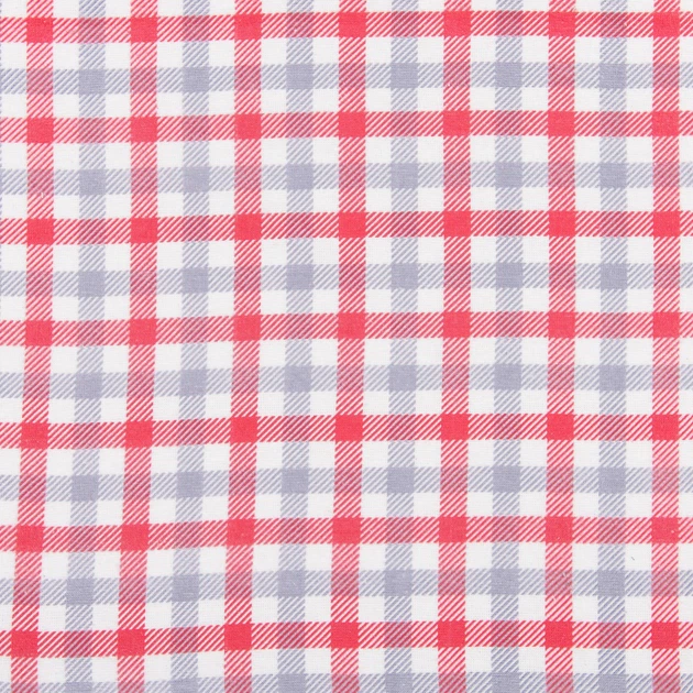 Ткань фланель ТКЧ рубашечная клеточка серо-красная (160г/м.кв155см пог.м) 184276 - изображение 2