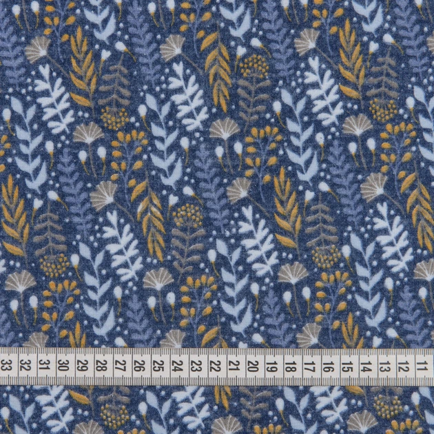 Ткань фланель ТКЧ халатная травы синий (160г/м.кв155см пог.м) 182596 - изображение 3