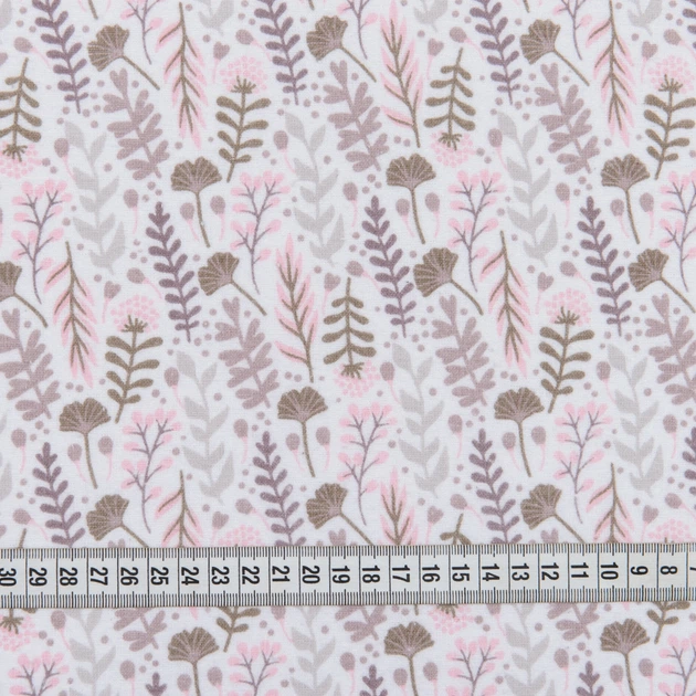 Ткань фланель ТКЧ халатная цветение трав розовый (160г/м.кв155см пог.м) 183322 - изображение 3