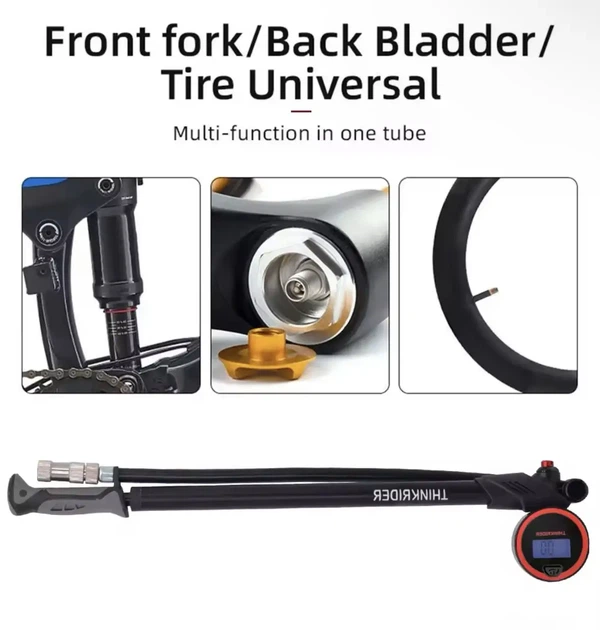 Насос високого тиску ThinkRider 300 Psi для вилок та амортів - Фото 10 Насос високого тиску ThinkRider 300 Psi для вилок та амортів - зображення 10