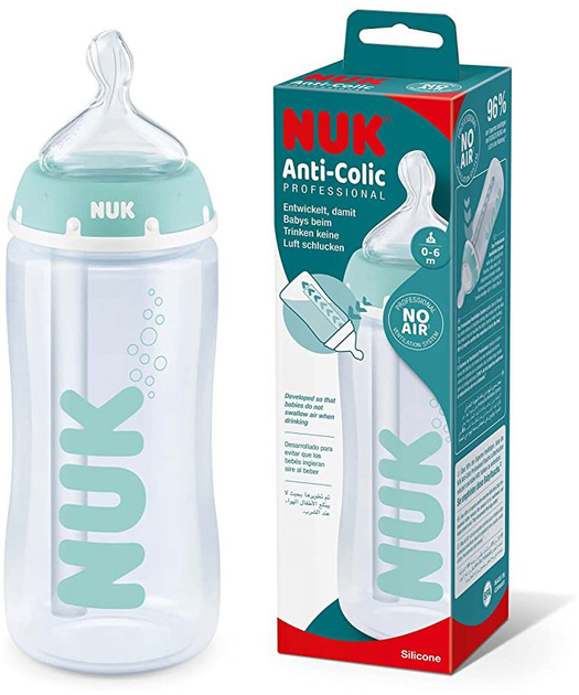 Butelka do karmienia Nuk First Choice+ PP 0-6 m Przezroczysta 300 ml (4008600407447) - obraz 1