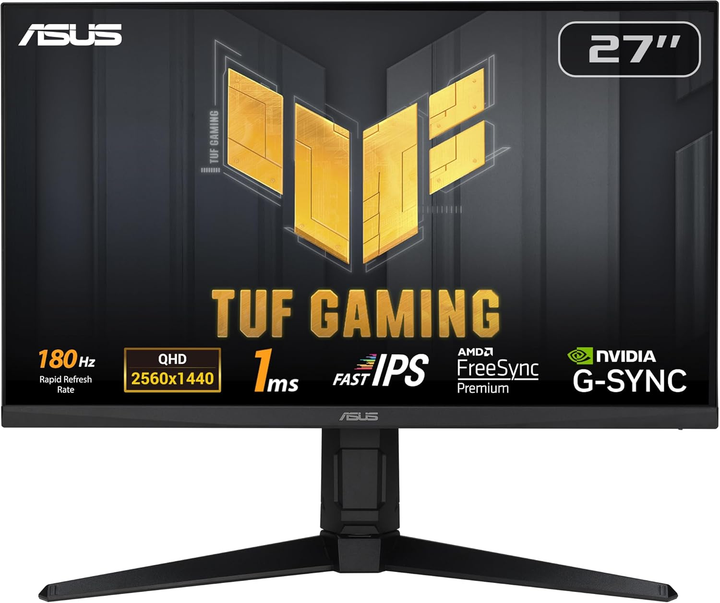 Монитор 27" Asus TUF Gaming VG27AQL3A (90LM09A0-B01370) 2K QHD / Fast IPS 180HZ / 1ms / DisplayHDR 400 / AMD FreeSync Premium / G-Sync Compatible / Flicker-free / Shadow Boost / HAS / Pivot (SCLMQS143817) - Уценка - изображение 1