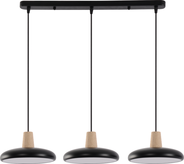 Подвесная LED люстра VALESO XI3342-3 черный + дерево, 3000K, 4200K, 6000K - изображение 5