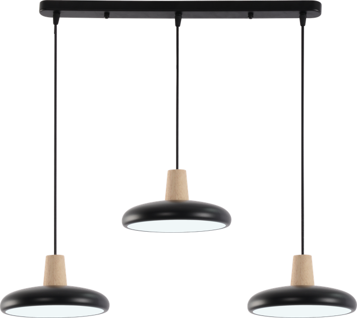Подвесная LED люстра VALESO XI3342-3 черный + дерево, 3000K, 4200K, 6000K - изображение 6