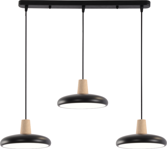 Подвесная LED люстра VALESO XI3342-3 черный + дерево, 3000K, 4200K, 6000K - изображение 7