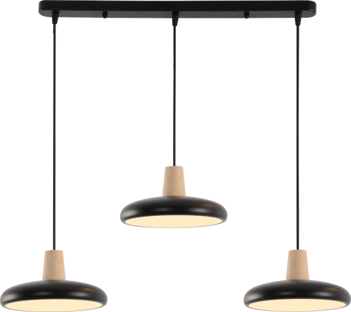 Подвесная LED люстра VALESO XI3342-3 черный + дерево, 3000K, 4200K, 6000K - изображение 8