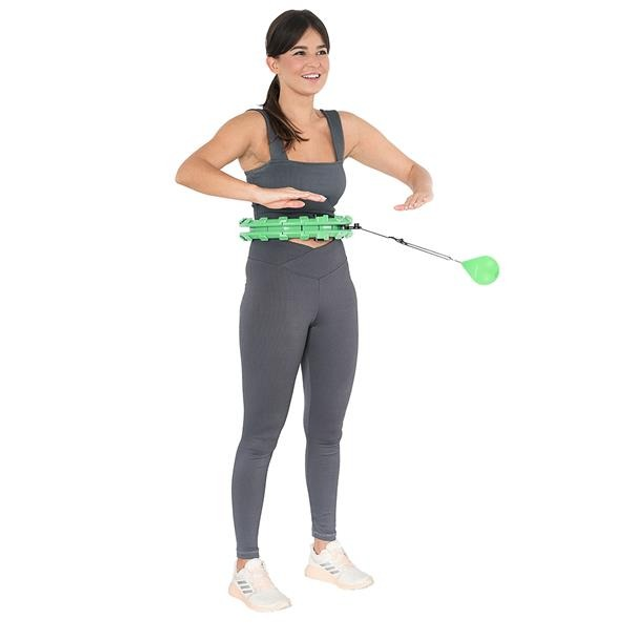 Hula-hop HMS PLUS SIZE z wypustkami i obciążnikiem zielony HHW12 (5907695553345) - obraz 17
