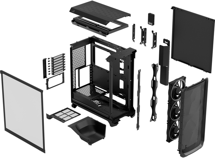 Obudowa Fractal Design Meshify 3 RGB TG Light Tint Black (7340172709503) - obraz 11