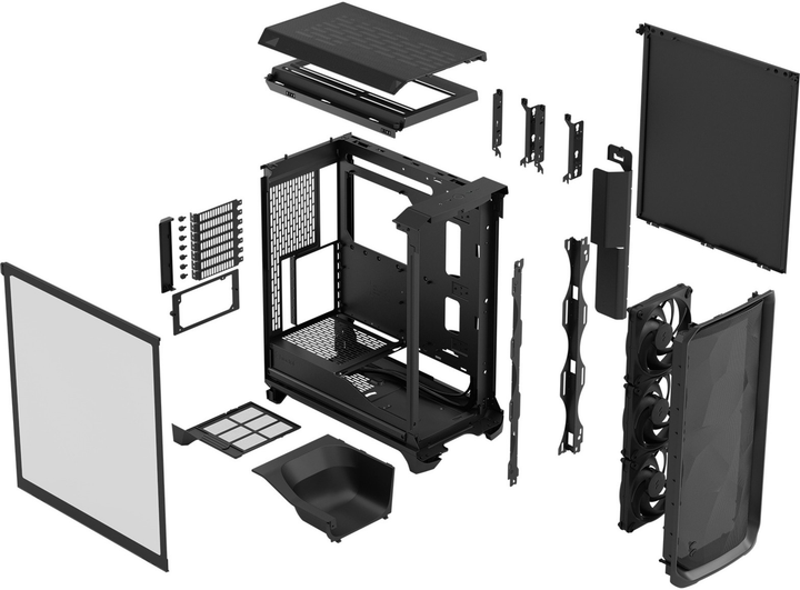 Obudowa Fractal Design Meshify 3 TG Light Tint Black (7340172707172) - obraz 10