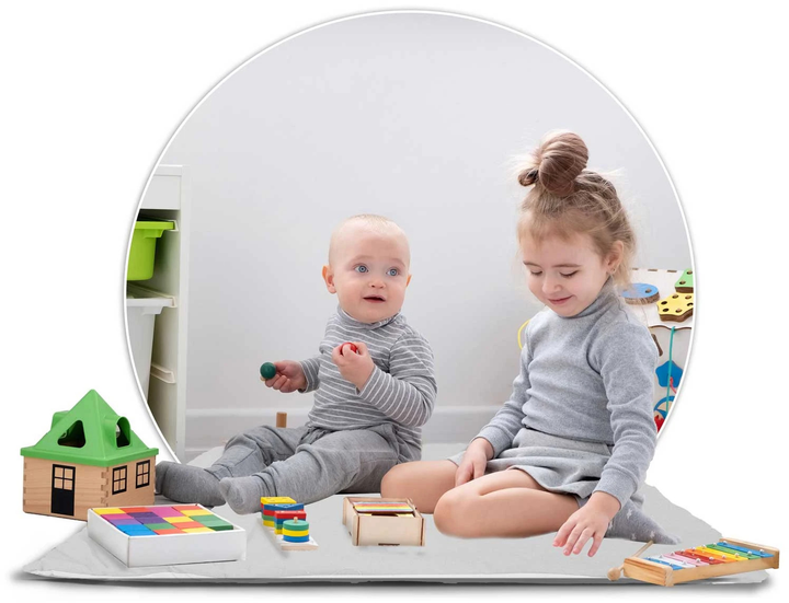 Namiot domek dla dzieci Nukido z lampka szary (5903890609795) - obraz 13