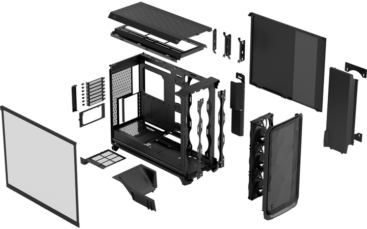 Obudowa Fractal Design Meshify 3 XL TG Light Tint Black (7340172707226) - obraz 11
