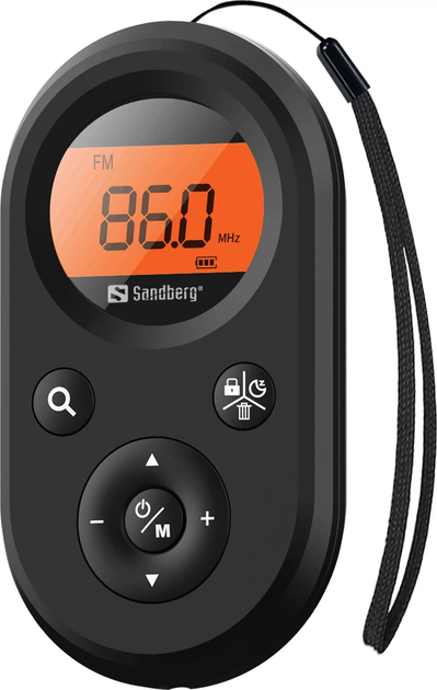 Radioodtwarzacz Sandberg Pocket Radio FM+AM Recharge Black (5705730421020) - obraz 4