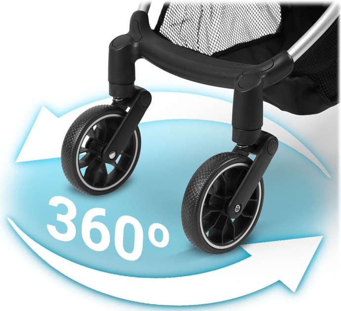 Прогулянкова коляска Nukido Paseo Чорна 76000 (5903890622374) - зображення 5