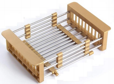 Gold Stainless Steel SP8045G - Подвійна кухонна мийка з нержавіючої сталі Platinum Handmade - зображення 9