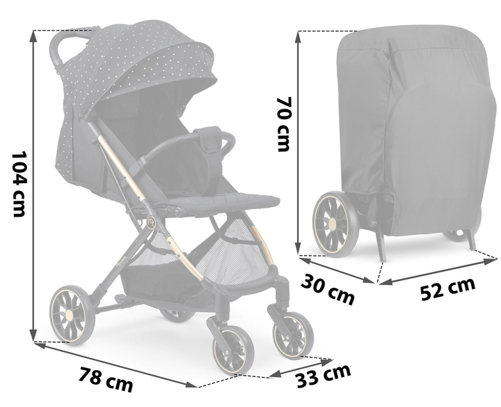 Wózek spacerowy Nukido Paseo Czarny 716001 (5903890622381) - obraz 12