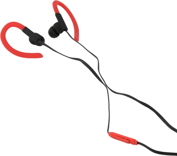 Słuchawki Freestyle Sport In-Ear Earphones + Mic Black-Red (FH1014RB) - obraz 3